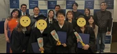 トライズ卒業式の集合写真